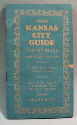Kansas City Guide Traffic Rules 1928