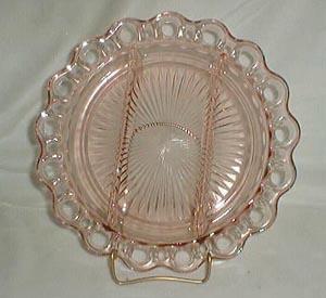 Anchor Hocking Lace Edge Relish Dish, MINT