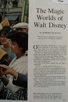 The Magic Worlds of Walt Disney 1963 Article