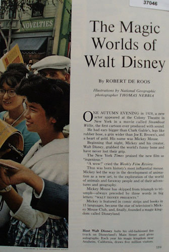 The Magic Worlds of Walt Disney 1963 Article