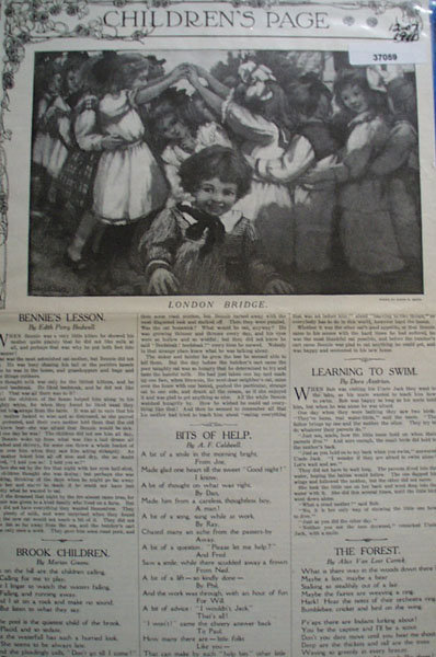 Youths Companion Childrens Page 1910 Article