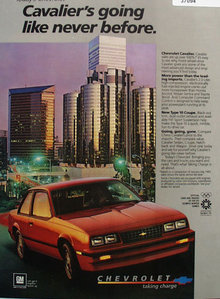 Chevrolet Cavalier Car 1983 Ad
