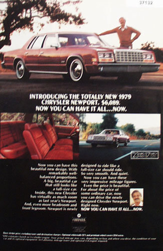 Chrysler Newport Car 1978 Ad