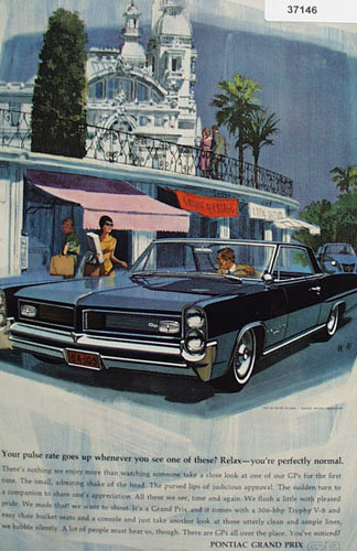 Pontiac Grand Prix Car 1963 Ad.