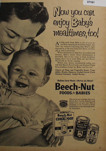 Beech Nut Foods for Babies 1953 Ad