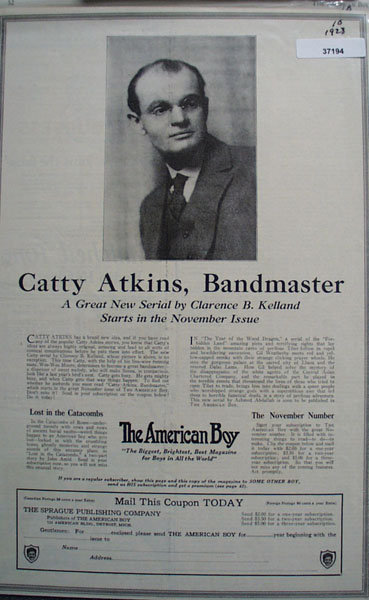 The American Boy Catty Atkins 1923 Ad