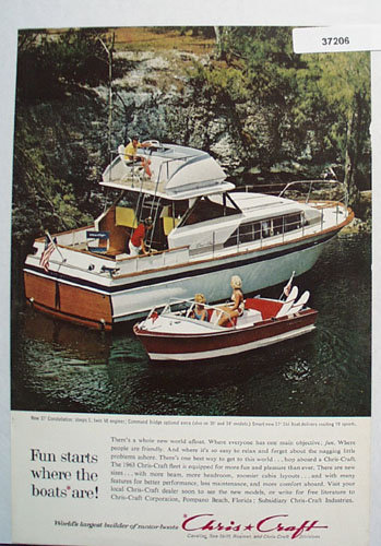 Chris Craft Motor Boats 1963 Ad