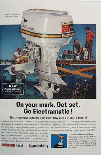 Johnson Boat Motor 1963 Ad