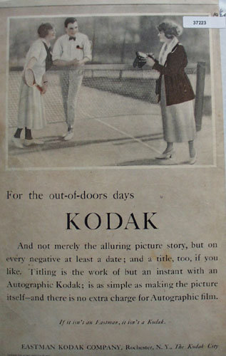 Eastman Kodak Co. 1920 Ad