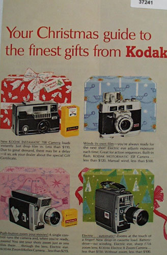 Kodak Christmas Gifts 1963 Ad