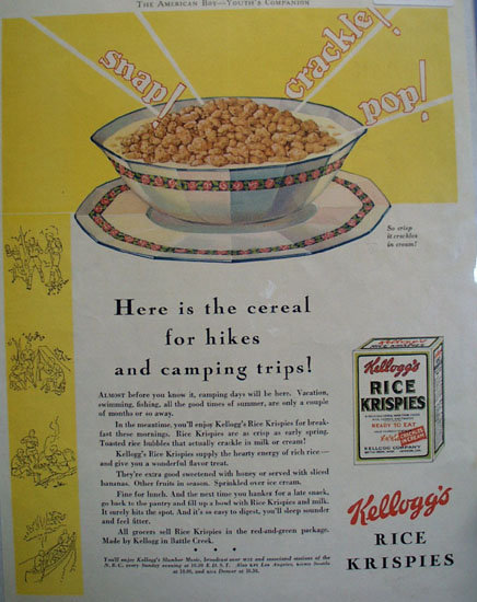 Kelloggs Rice Krispies Cereal 1931 Ad