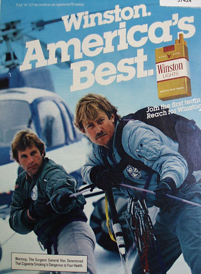 Winston Lights Cigarettes 1983 Ad