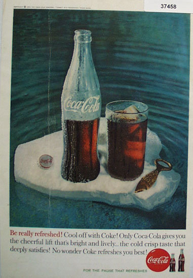 Coca Cola 1960 Be Really Refreshed Ad