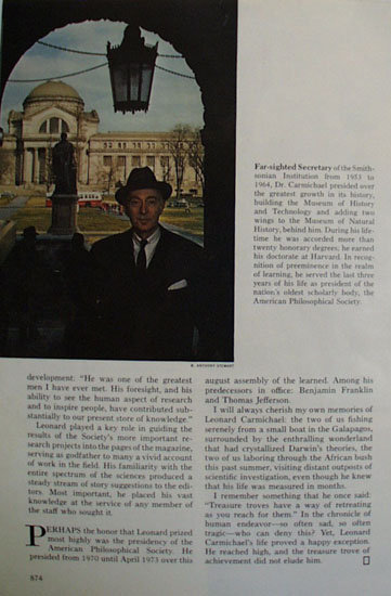 Leonard Carmichael An Appreciation 1973 Article.