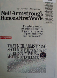 Neil Armstrongs Famous First Words 1983 Article