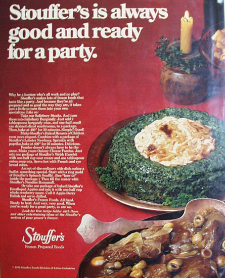 Stouffers Frozen Prepared Food 1970 Ad