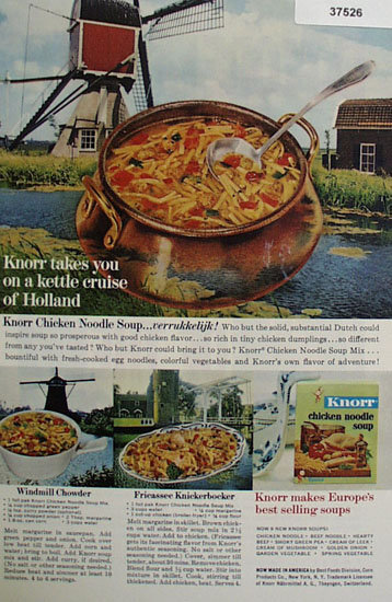 Knorr Chicken Noodle Soup 1963 Ad