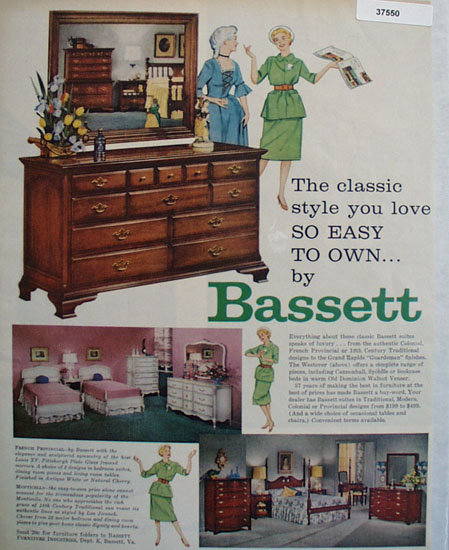Bassett Furniture 1959 Ad
