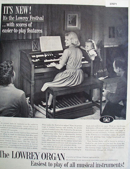Lowery Organ 1960 Ad