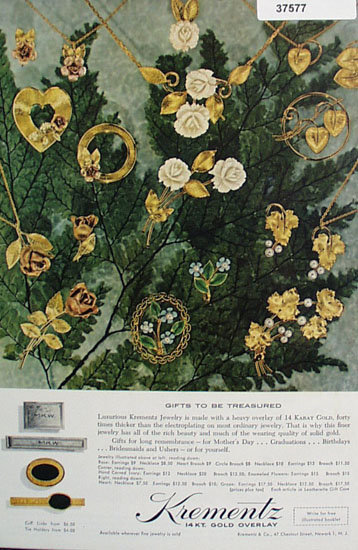 Krementz Jewelry 1962 Ad