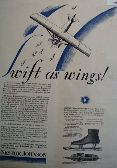 Nestor Johnson Ice Skates 1928 Ad