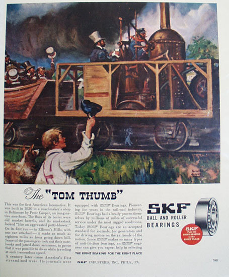 SKF Ball And Roller Bearings 1946 Ad