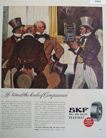 SKF Ball And Roller Bearings 1946 Ad