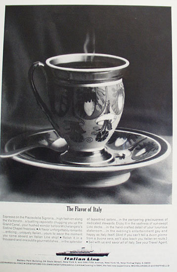 Italian Line Ship 1963 Ad