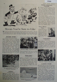 Open Road Movie Review 1931 Ad