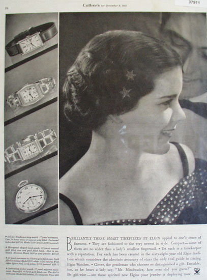 Elgin watches 1933 Ad