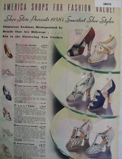 Sears Smartest Shoe Styles 1938 Ad