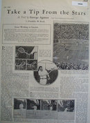 George Agutter Tennis Professional 1928 Article