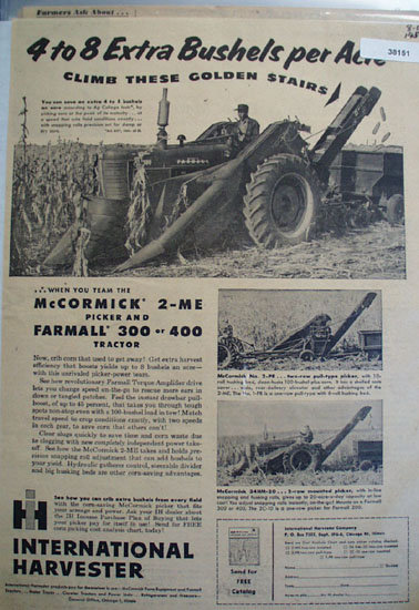 McCormick Picker And Farm all Tractor 1955 Ad