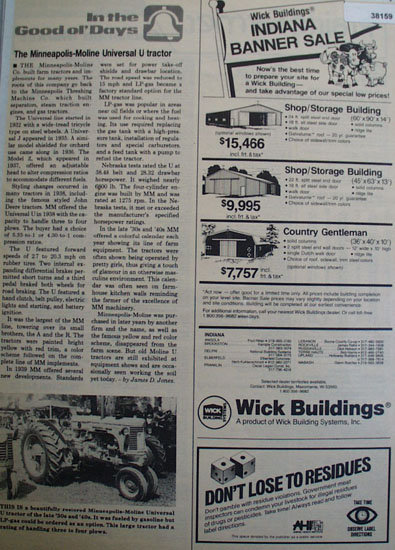Minneapolis Moline Tractor 1985 Article