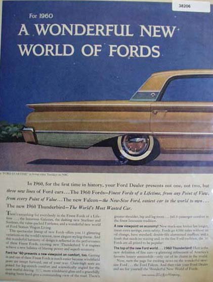 Ford Galaxie Town Victoria Car 1959 Ad