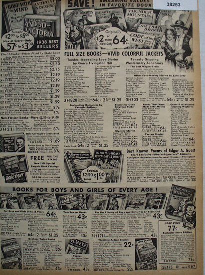 Books By Sears 1938 Ad