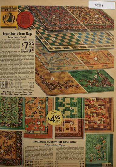 Sears Sear O Leum Rugs 1935 Ad