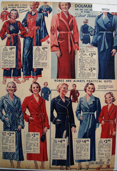 Sears Dolmans Robes 1936 Ad