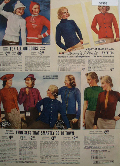 Sears Sweaters 1938 Ad