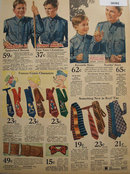 Boys Work Shirts, Ties And Belt 1935 Ad.