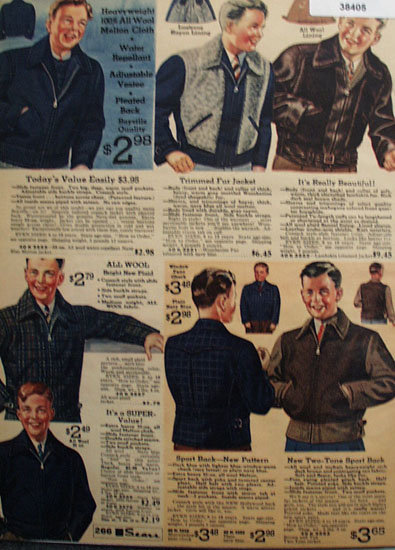 Sears Boys Jackets In Wool And Trimmed Fur 1935 Ad