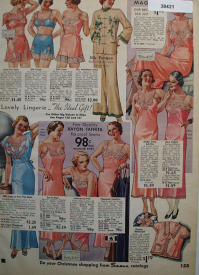 Sears Womens Slips And Dance Sets 1935 Ad