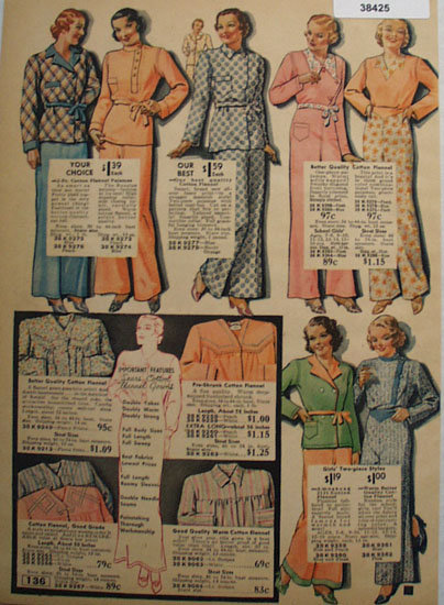 Sears Cotton Pajamas 1935 Ad