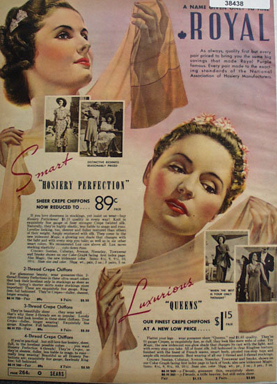 Sears Womens Royal Hosiery 1938 Ad
