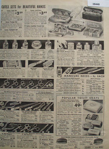Sears Manicure Instruments and Soap 1938 Ad