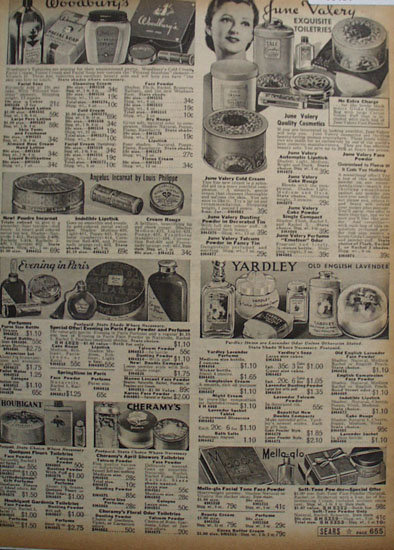 Sears Toiletries 1938 Ad