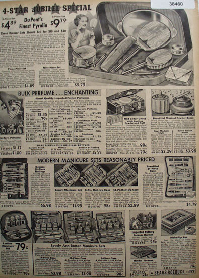 Sears Dresser Sets And Manicure Sets 1936 Ad