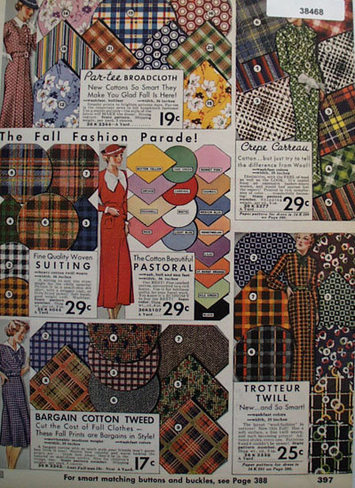 Sears Par Tee Broadcloth Fabric 1935 Ad