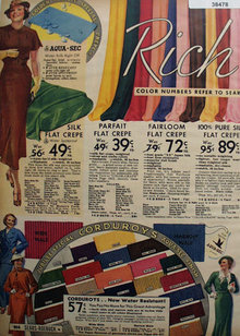Sears Jubilee Specials Crepe And Corduroy 1936 Ad