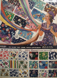 Sears Ruff Rosewood Fairloom Silk Prints 1938 Ad